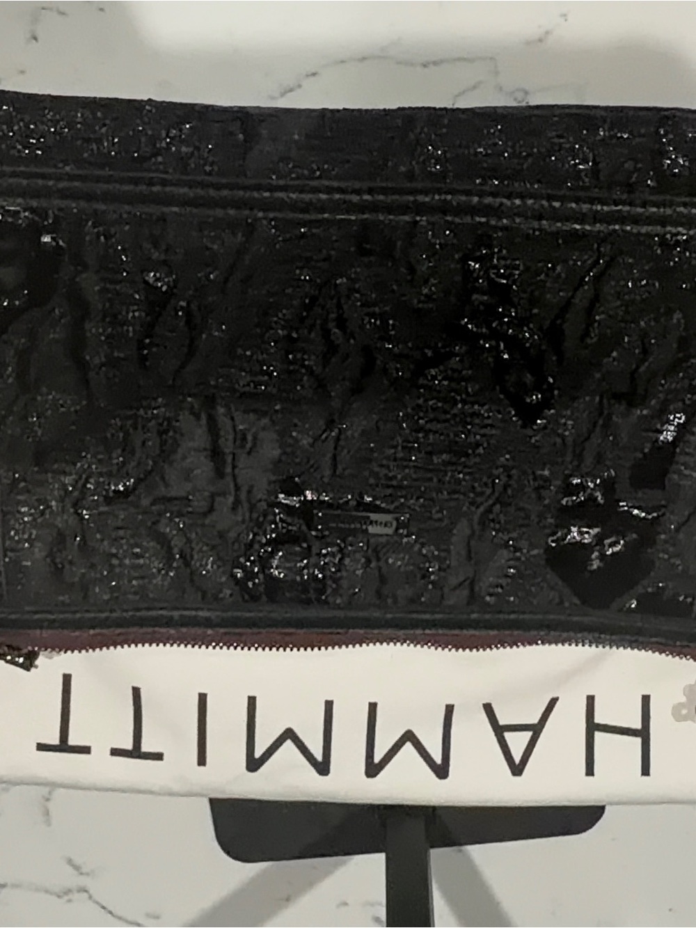 Hammitt Black Textured Clutch with Chain Strap - Picture 6 of 8